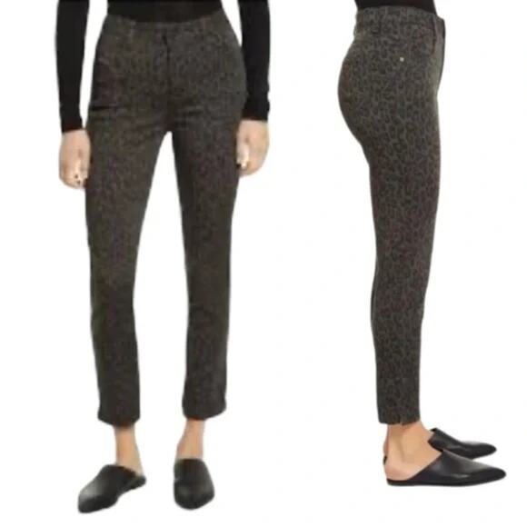 Wit & Wisdom Ab-Solution High Rise Ankle Skimmer Jeans Size 4 Brown Leopard NWT - Picture 3 of 6